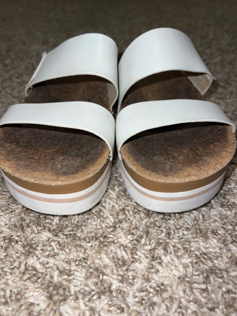 Reef Women’s Cushion Vista Hi Platform Cork Slides in White - Size 8 - Picture 5 of 9
